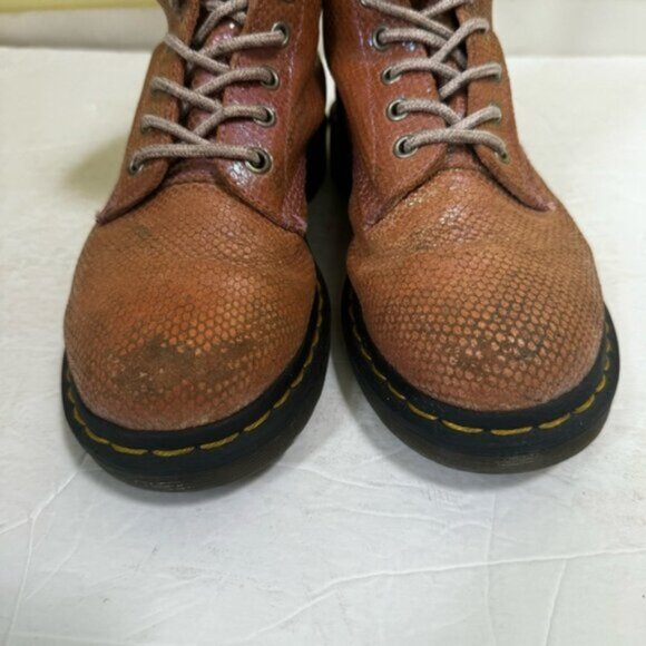 Dr Martens Pascal Iridescent Leather Mermaid Metallic Combat Hiking 7 Boots 1460 - Picture 11 of 16